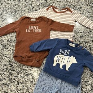 Organic Cotton Baby Boy Bundle - Rabbit + Bear
